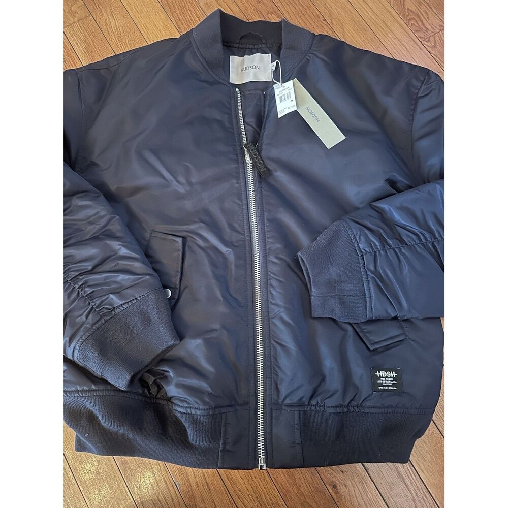 NWT Hudson M $228 Full Zip Mid-weight Navy Jacket Pockets